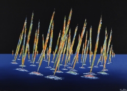 Régate nocturne du Pouliguen - 73x50 - Vendu