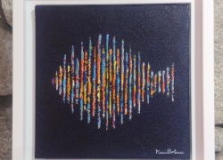 Petit poisson multicouleurs - 20x20 - Vendu
