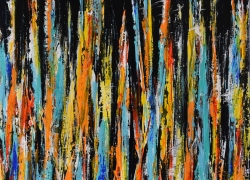 Quai by night  40x40 - Vendu